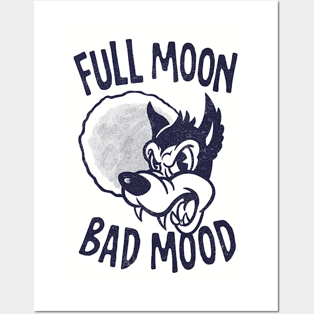 Full Moon Bad Mood (mono) Wall Art by GiMETZCO!
